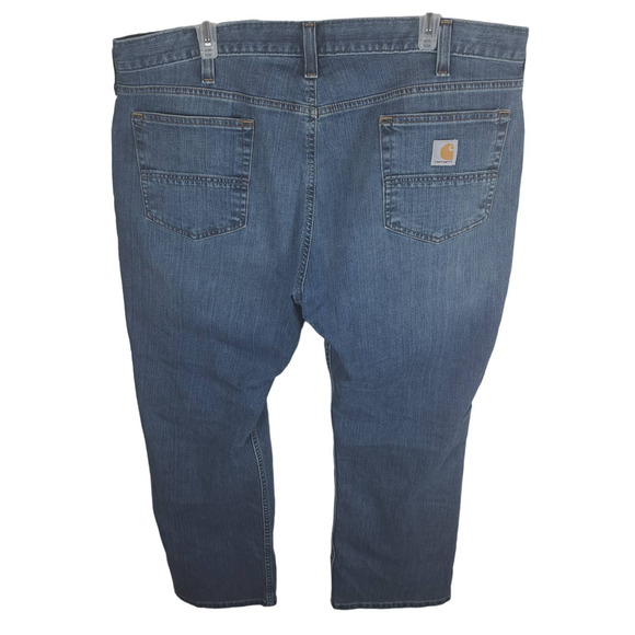 Carhartt Men's 40 x 28 Medium Wash Relaxed Fit Work Stretch Denim Jeans - Picture 2 of 6